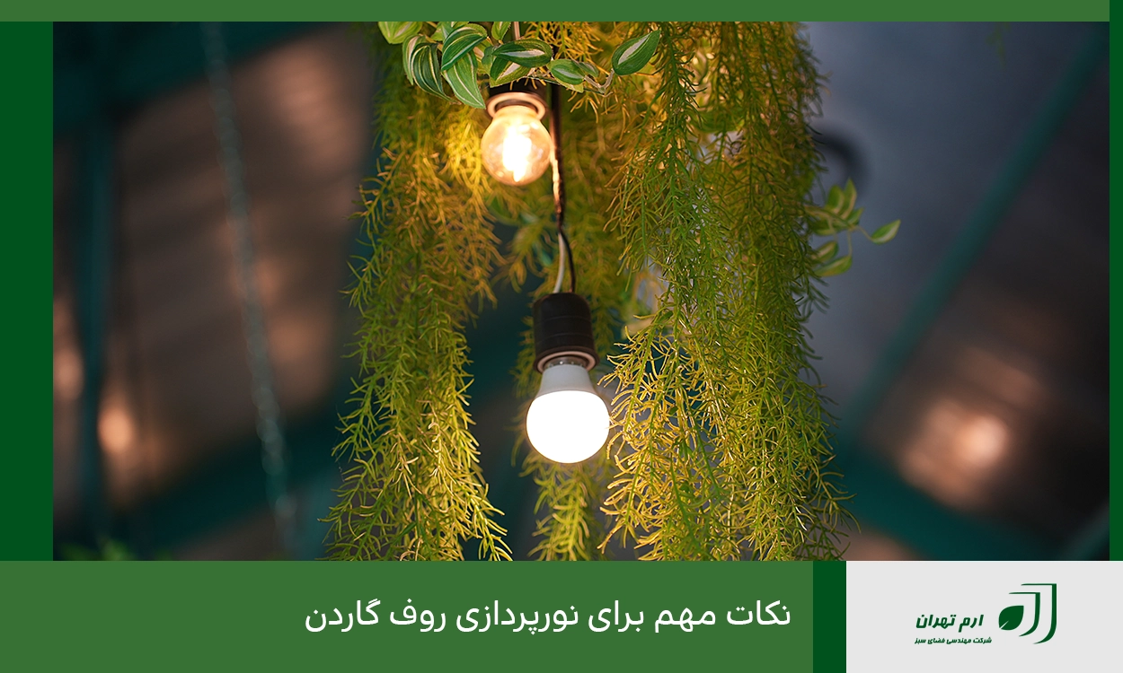 نکات مهم برای نورپردازی روف گاردن